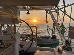 Couch&eacute; de soleil sur l�ile de Mujeres