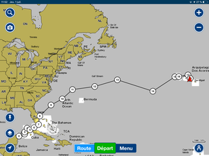 Parcours convoyage Atlantique Nord 