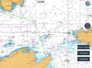 Navigation entre Tunisie et Sardaigne 