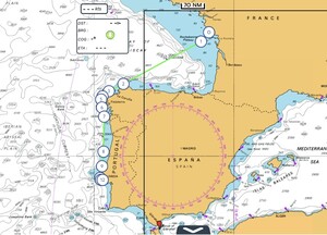 Carte de navigation Sables Portugal
