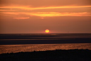 Coucher de soleil sur la c&ocirc;te d�Opale
