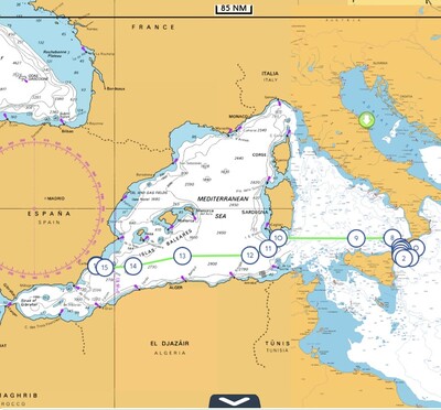 Convoyage skipper professionnel Roccella Carthag&egrave;ne 